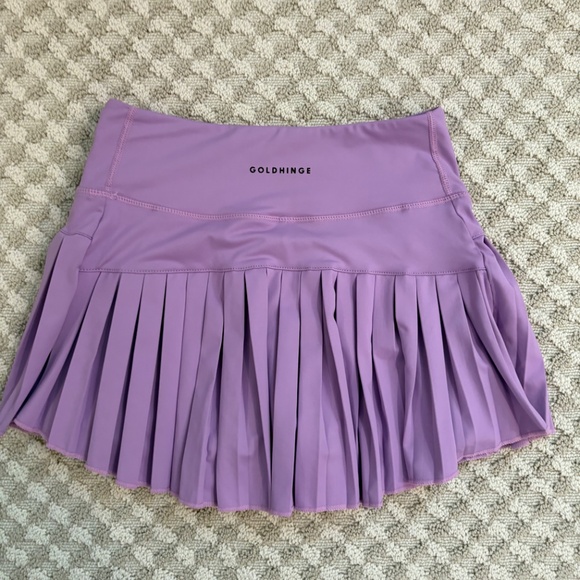 GOLDHINGE Pleated Tennis Skirts (blue and purple) - Picture 5 of 5